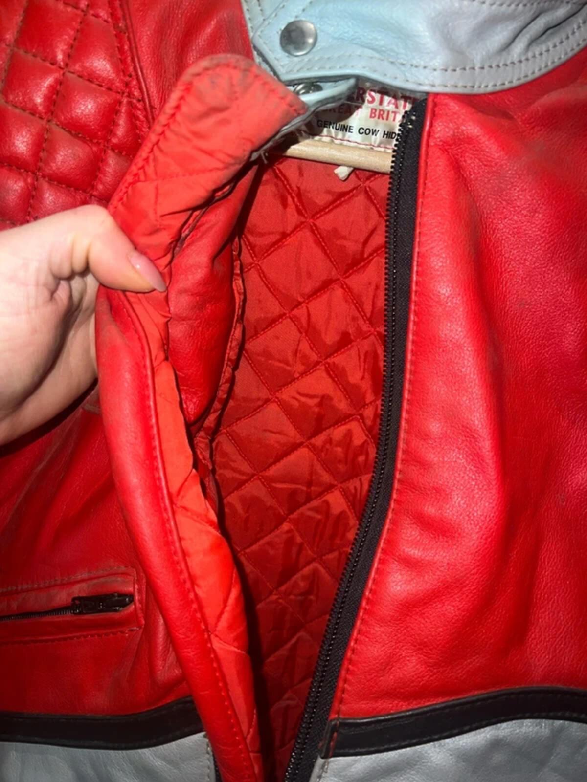 Vintage Interstate Cow Hide Leather Biker Racer Jacket