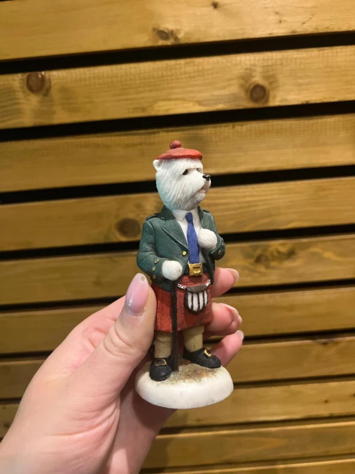 Robert Harrop Vintage 1990 Highland Terrier Dog Resin Figurine