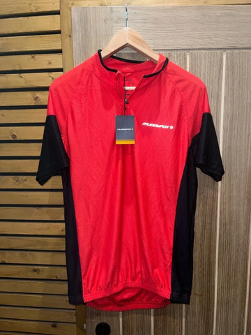 MuddyFox Cycling Red & Black 1/4 Zip Top L NEW