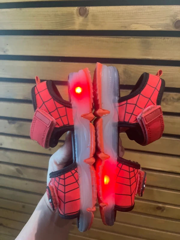 Spiderman Marvel Red Light Up Sandals UK11