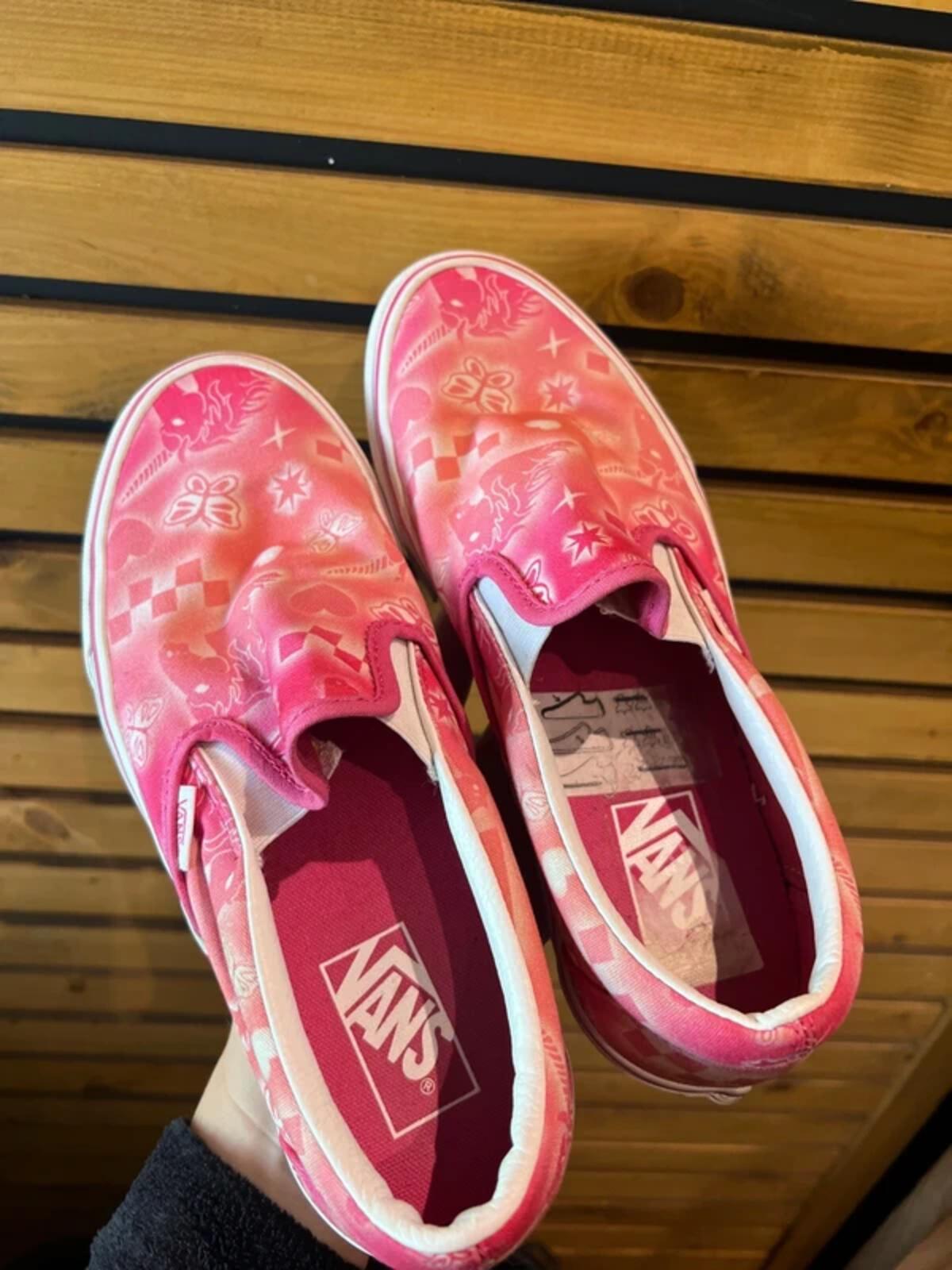 Vans Classic Pink Unicorn Canvas Trainers UK7