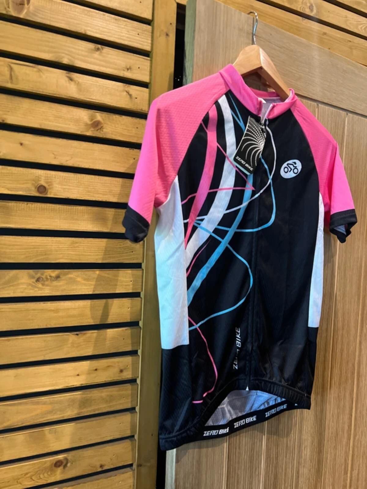 Zero Bike Graphic Full Zip Cycling T-Shirt M NEW