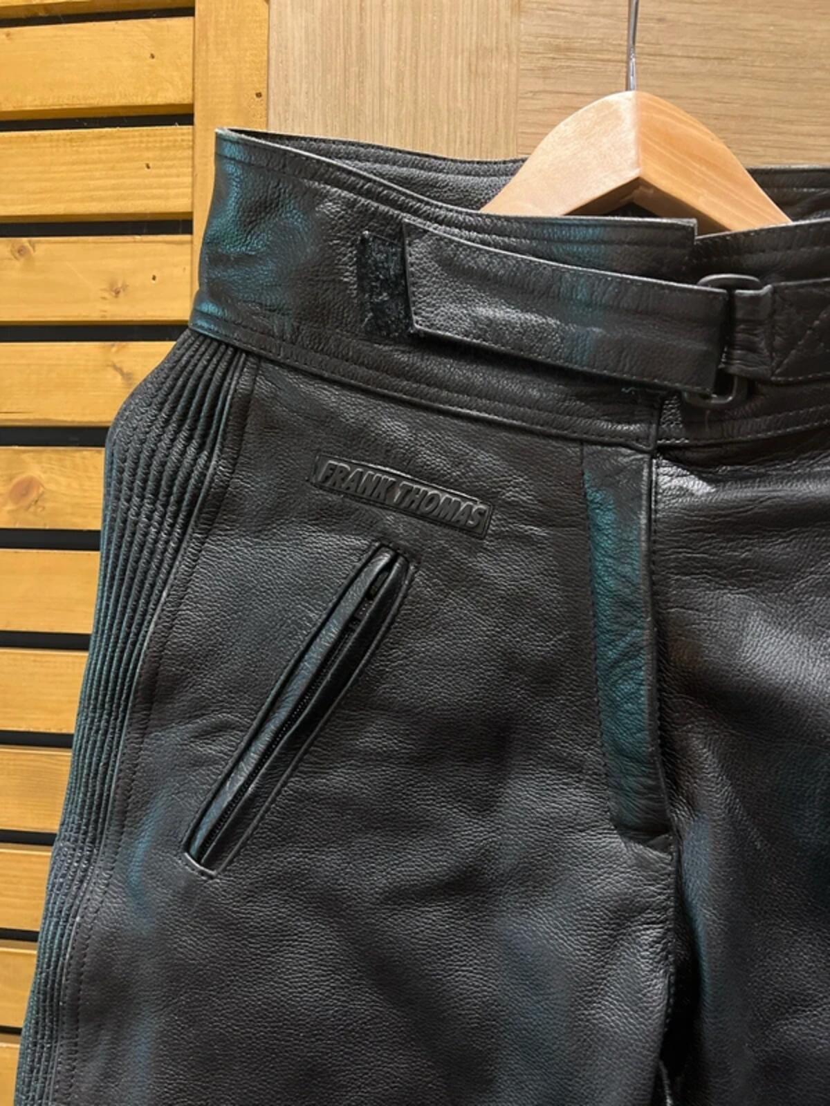 Vintage Frank Thomas Leather Motorcycle Trousers 12