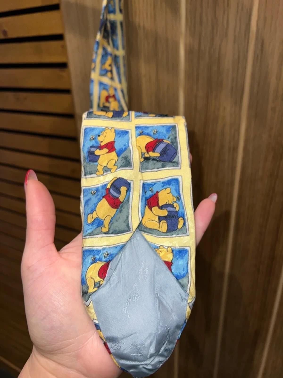 Vintage Disney Winnie The Pooh Silk Patterned Tie