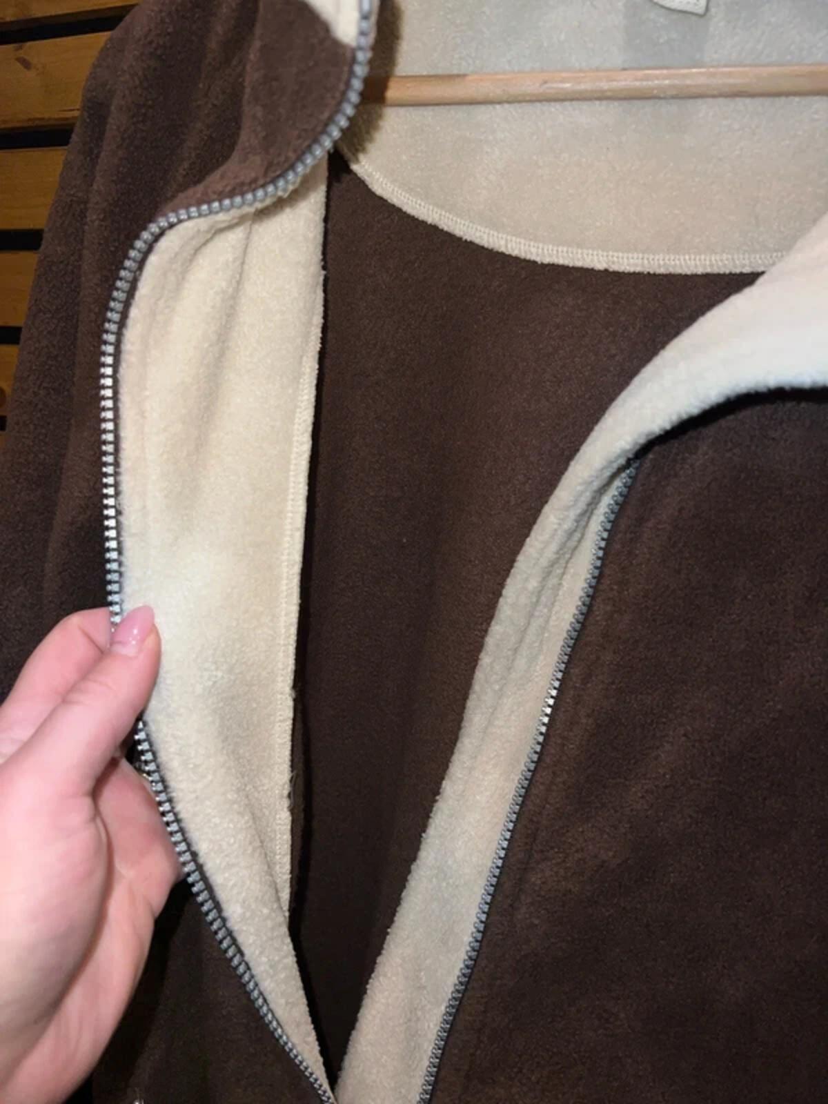 Cotton Traders Chocolate Brown Fleece Jacket XL