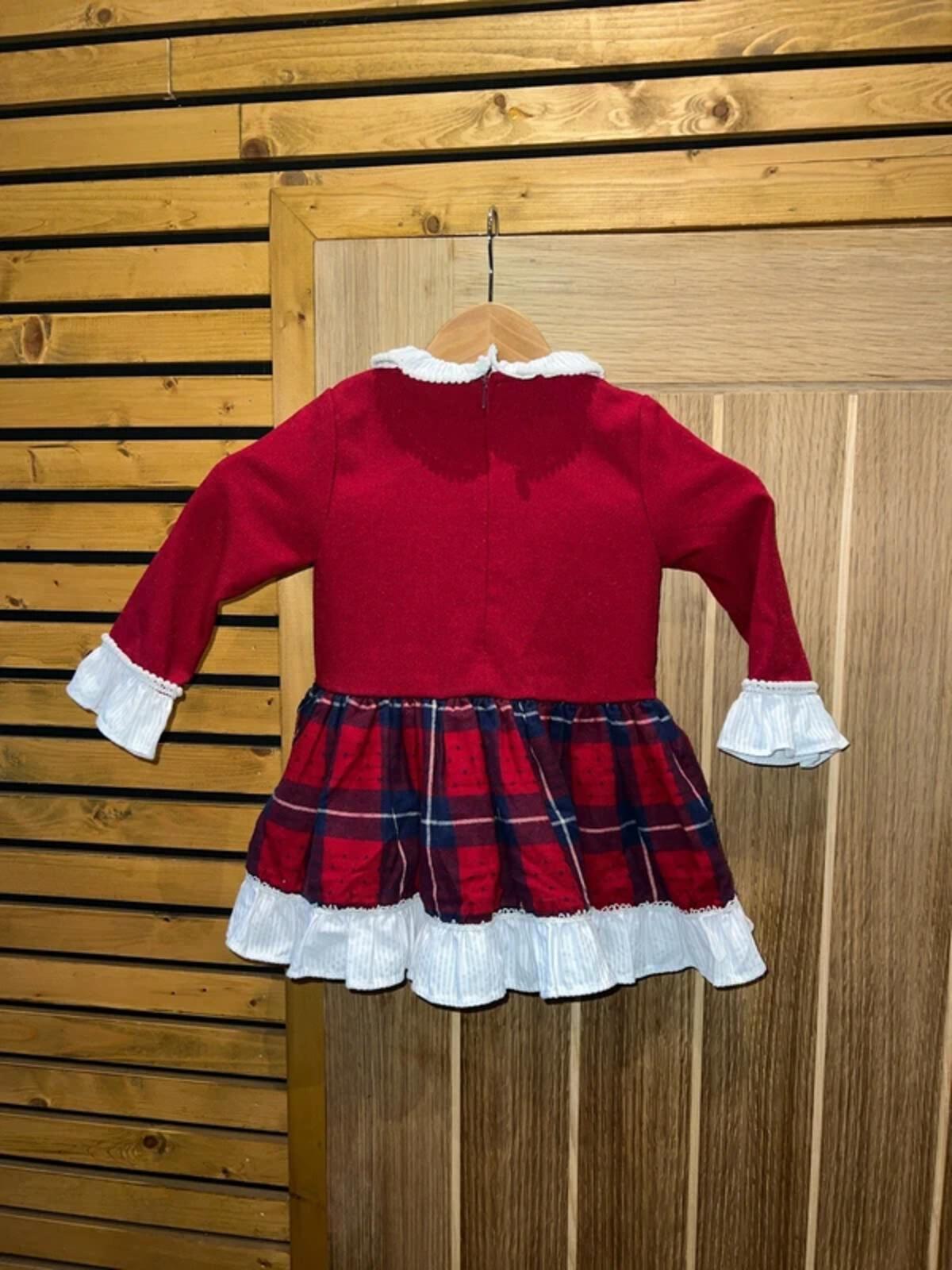 Marta Y Paula Red Tartan Christmas Dress 3Y
