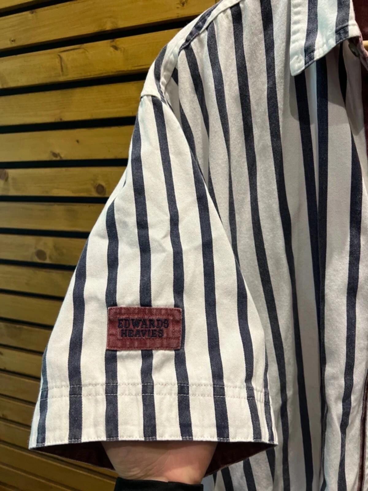 Vintage Edwards Heavies Striped Over Shirt XXL