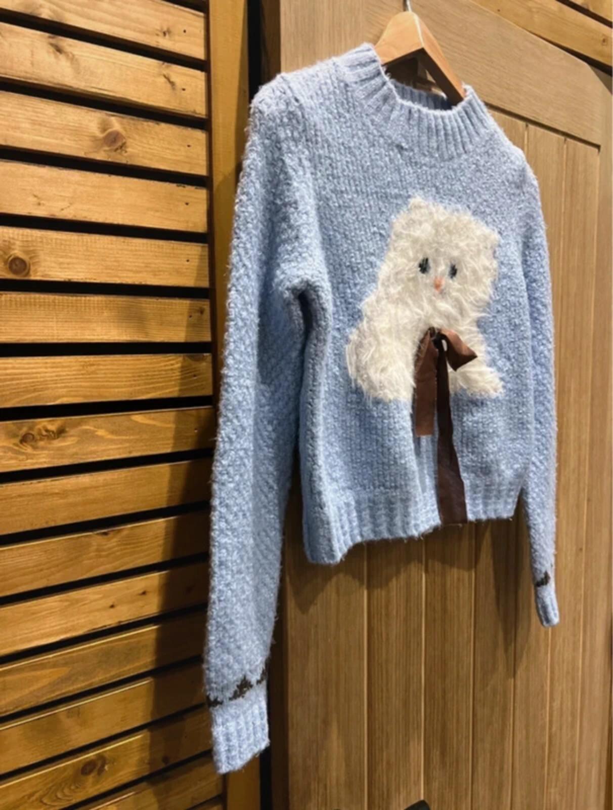 Free People Precious Pets Kitten Knit Jumper XS NEW