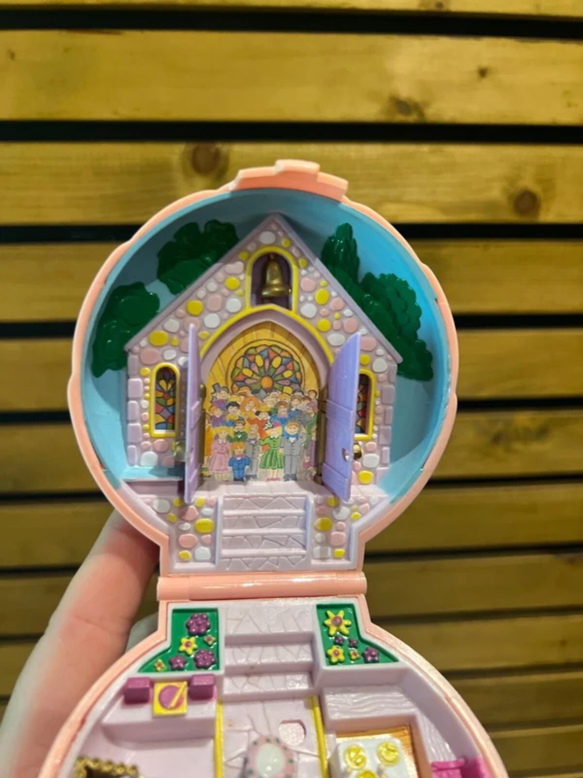 Polly Pocket Vintage 1989 Pink Wedding Day Compact Playset