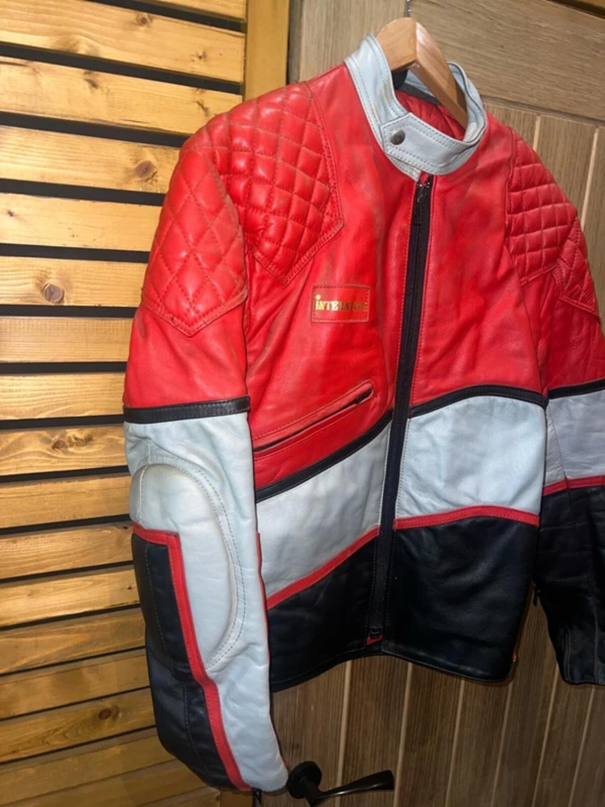 Vintage Interstate Cow Hide Leather Biker Racer Jacket