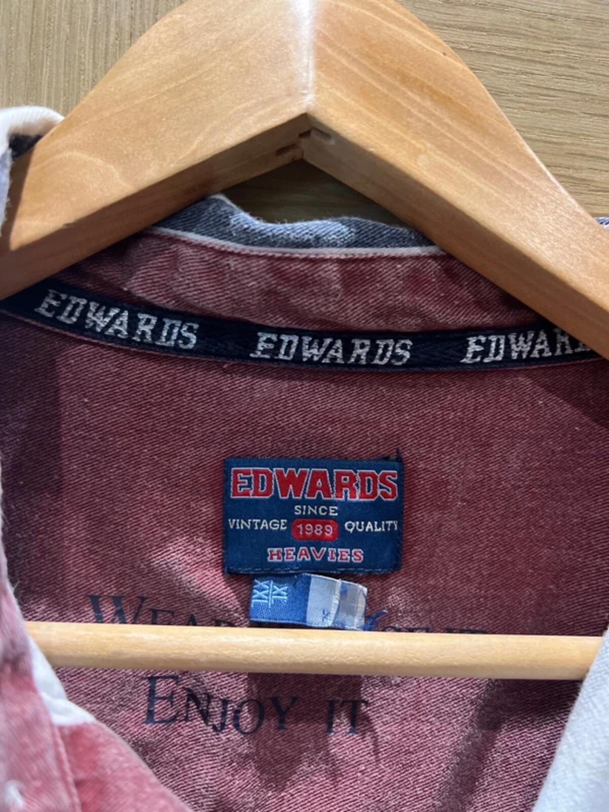 Vintage Edwards Heavies Striped Over Shirt XXL