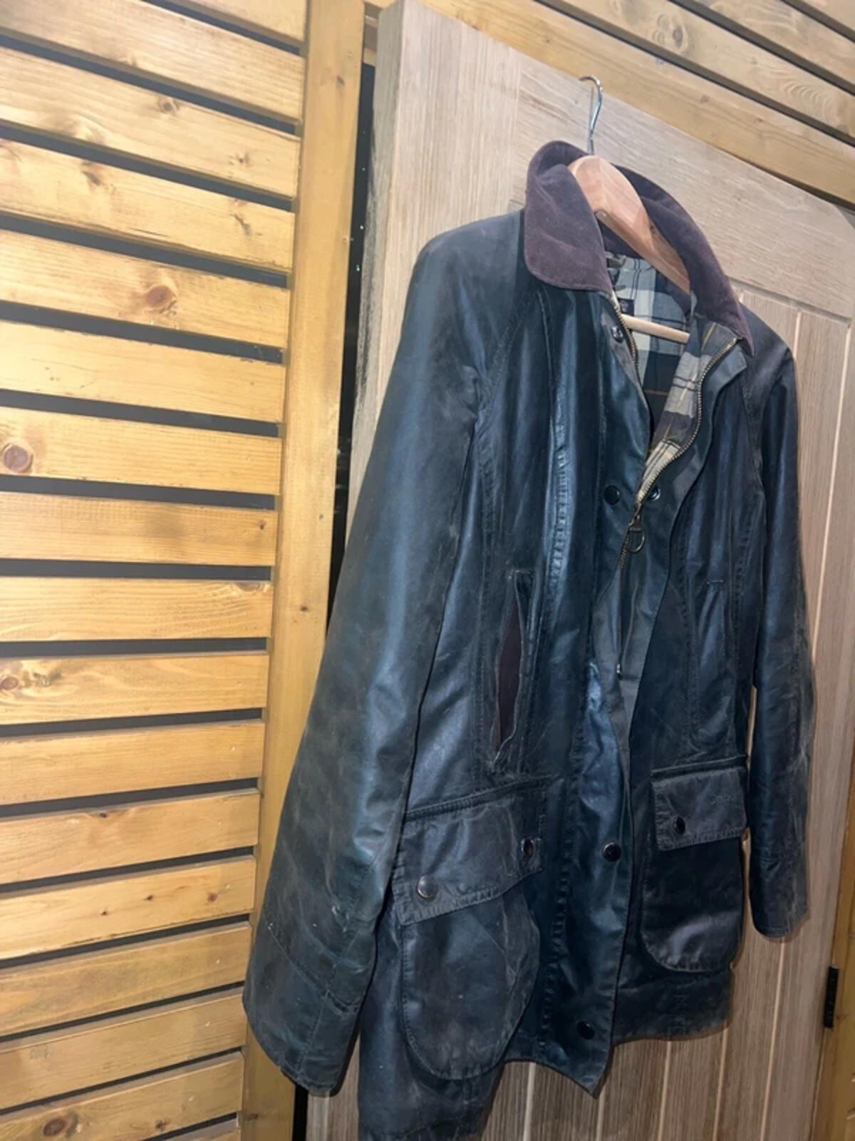 Barbour Beadnell Olive Green Wax Jacket 8
