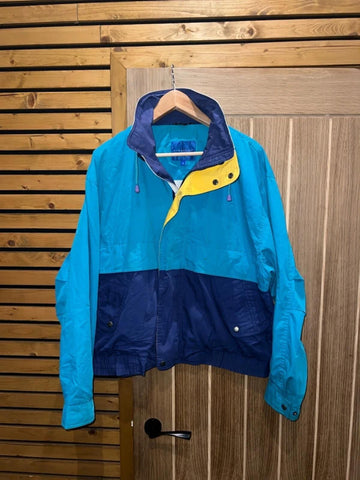 Vintage Towncraft Block Colour 1/4 Zip Windbreaker M