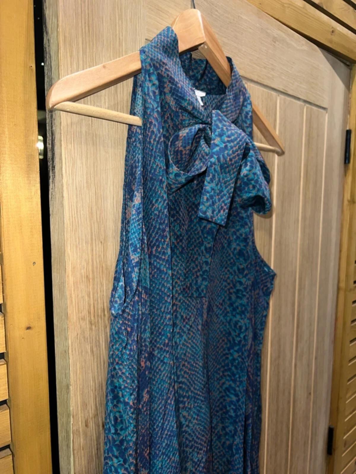 Joie Silk Animal Print Sleeveless Dress L