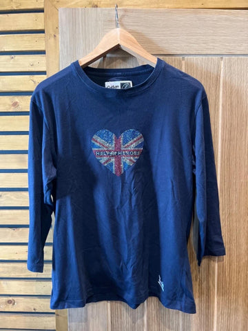 Cotton Traders Help for Heroes Navy Top UK16
