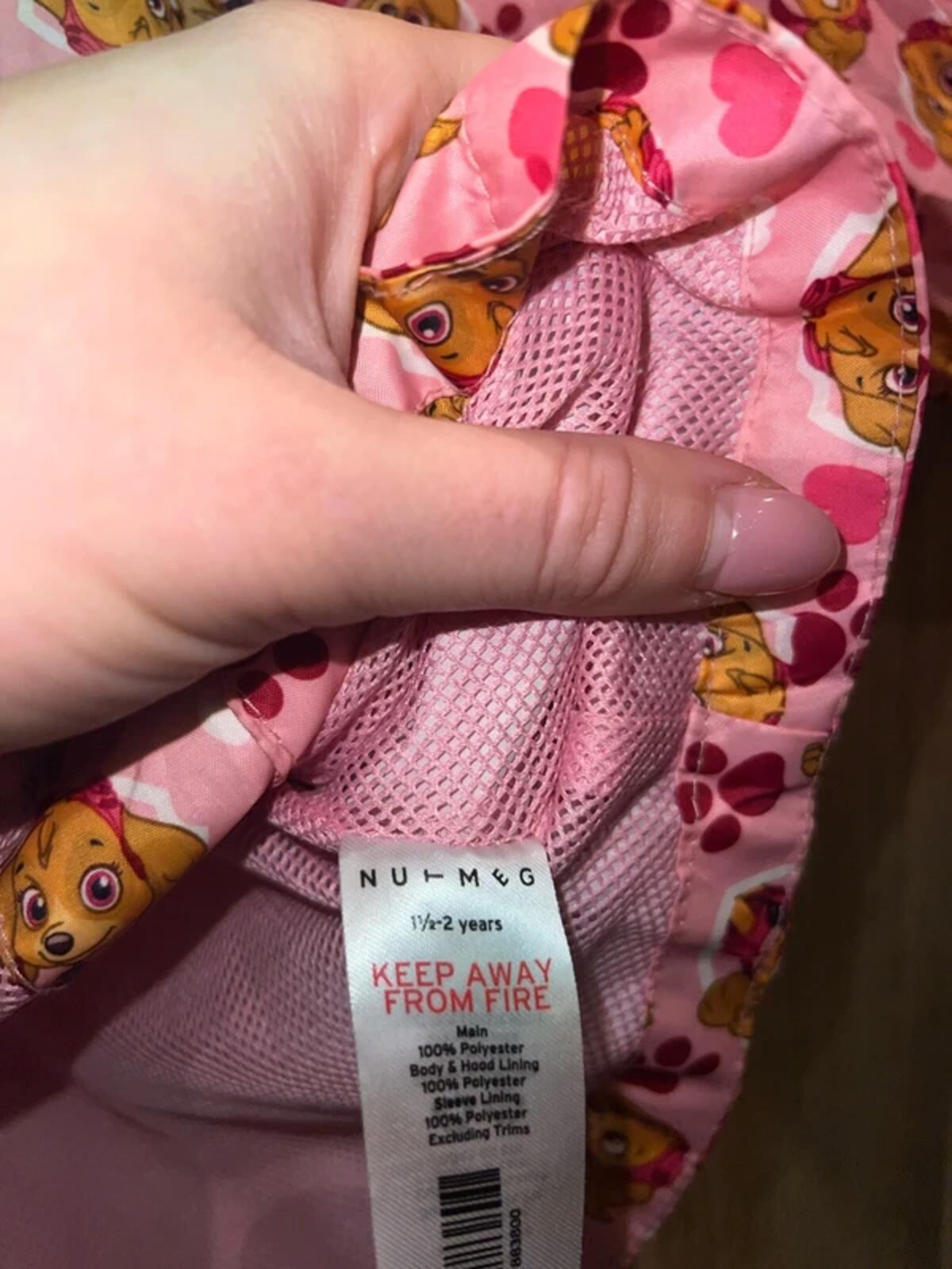 Paw Patrol Pink Showerproof Rain Jacket 18-24m