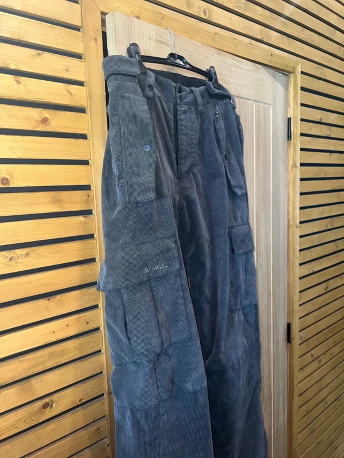 Quiksilver Utility Grey Corduroy Snowboard Trousers XL