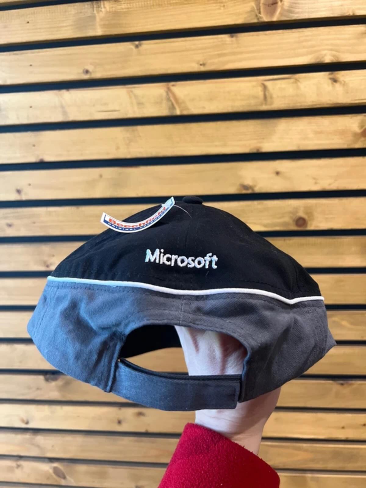 Microsoft HP Beechfield Grand Prix Black Cap NEW