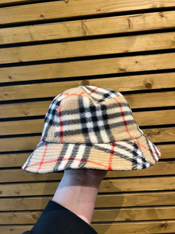 Vintage Style Plaid Reversible Bucket Hat OS