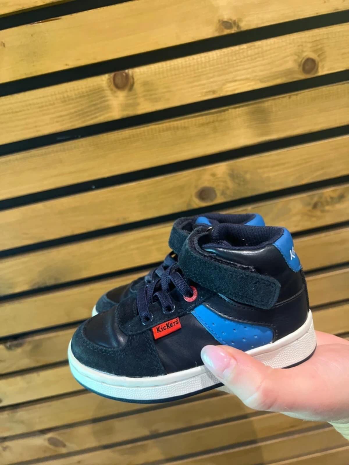 Kickers Navy Blue Mid Trainers UK4