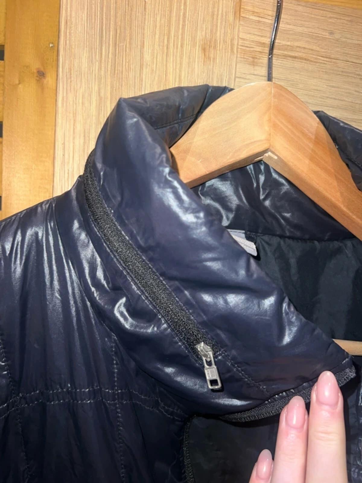 Nike Black Shiny Wet Look Puffer Jacket XL