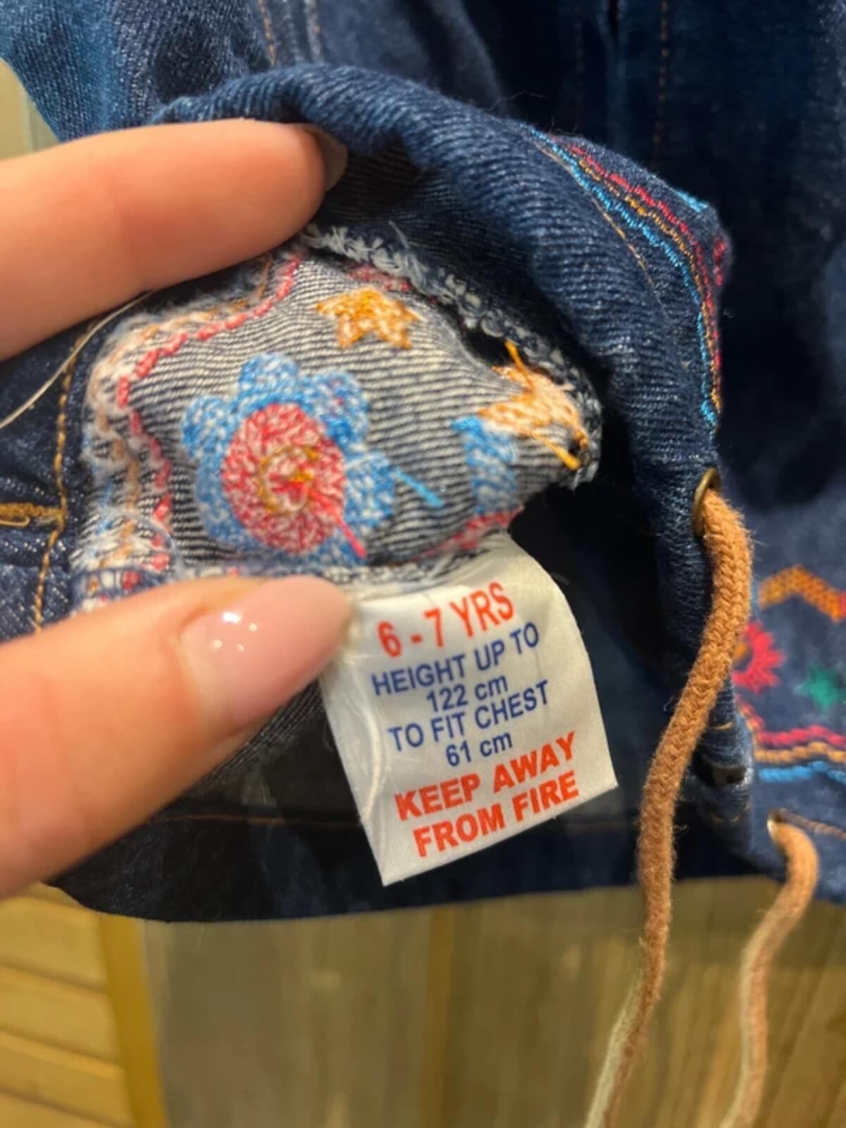 Vintage Barbie Denim Zip Biker Vest 6-7Y