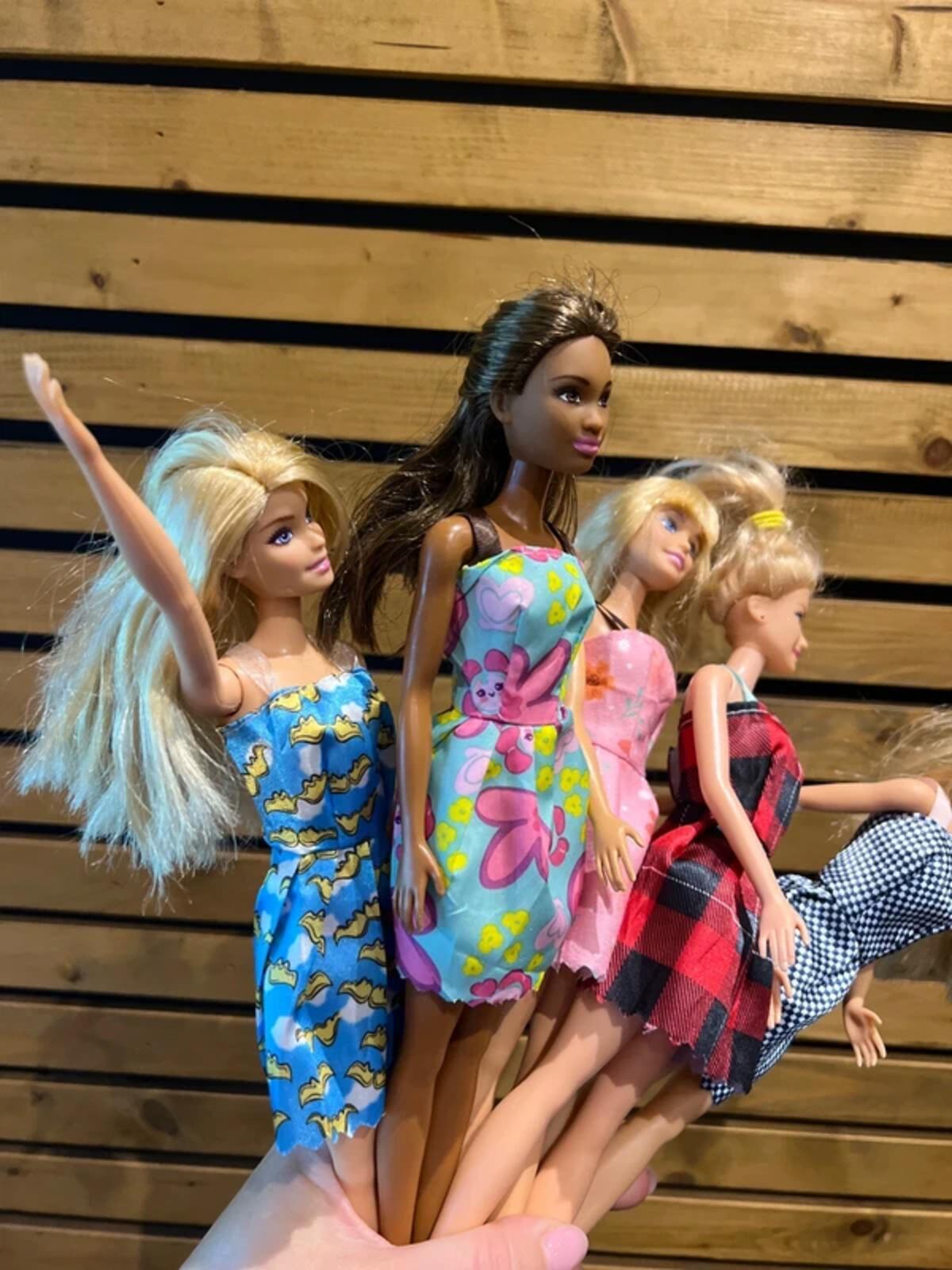 Barbie Dolls with Clothes Bundle (5)