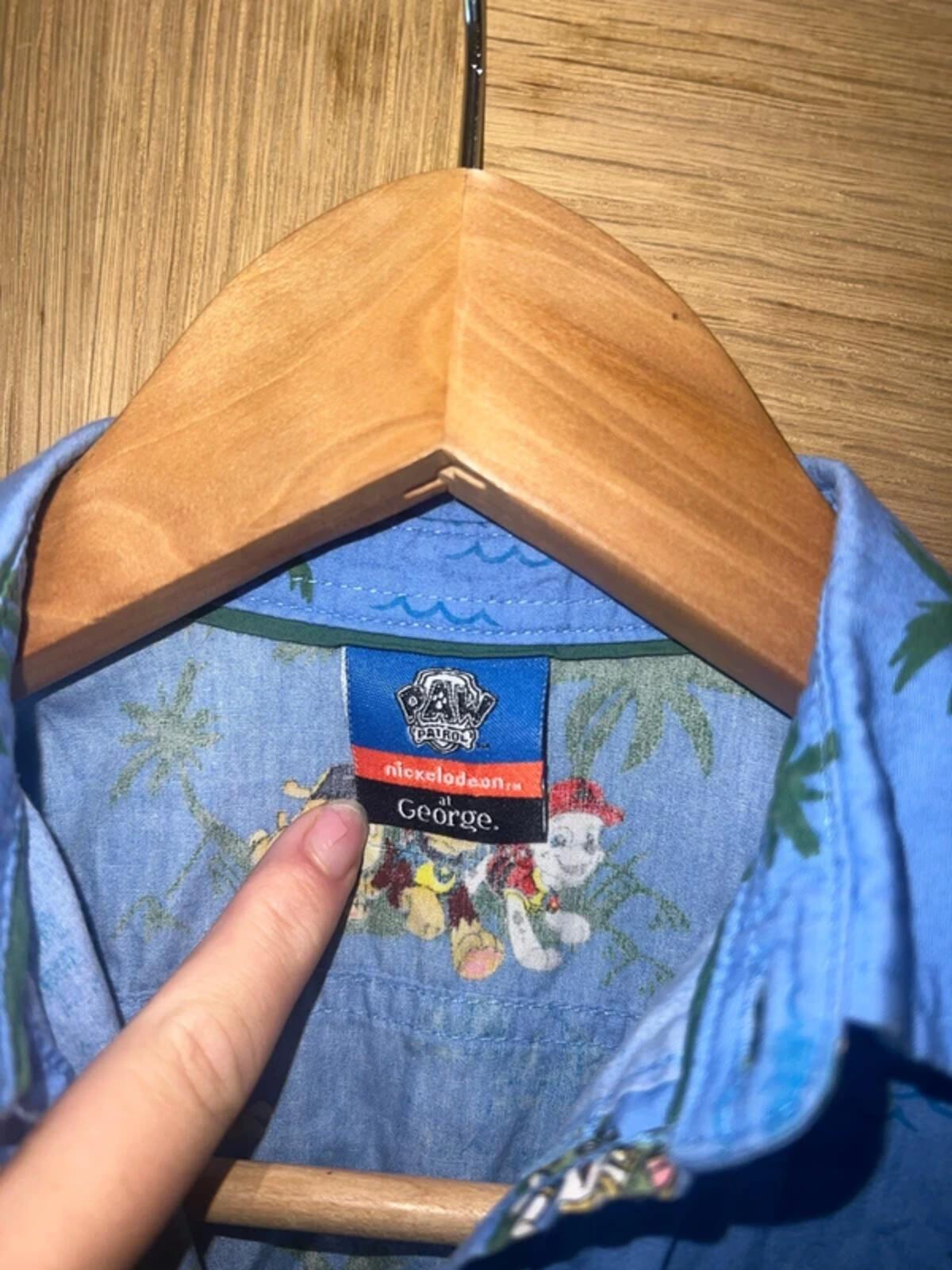 Paw Patrol Blue Hawaiian Character Shirt 4-5Y