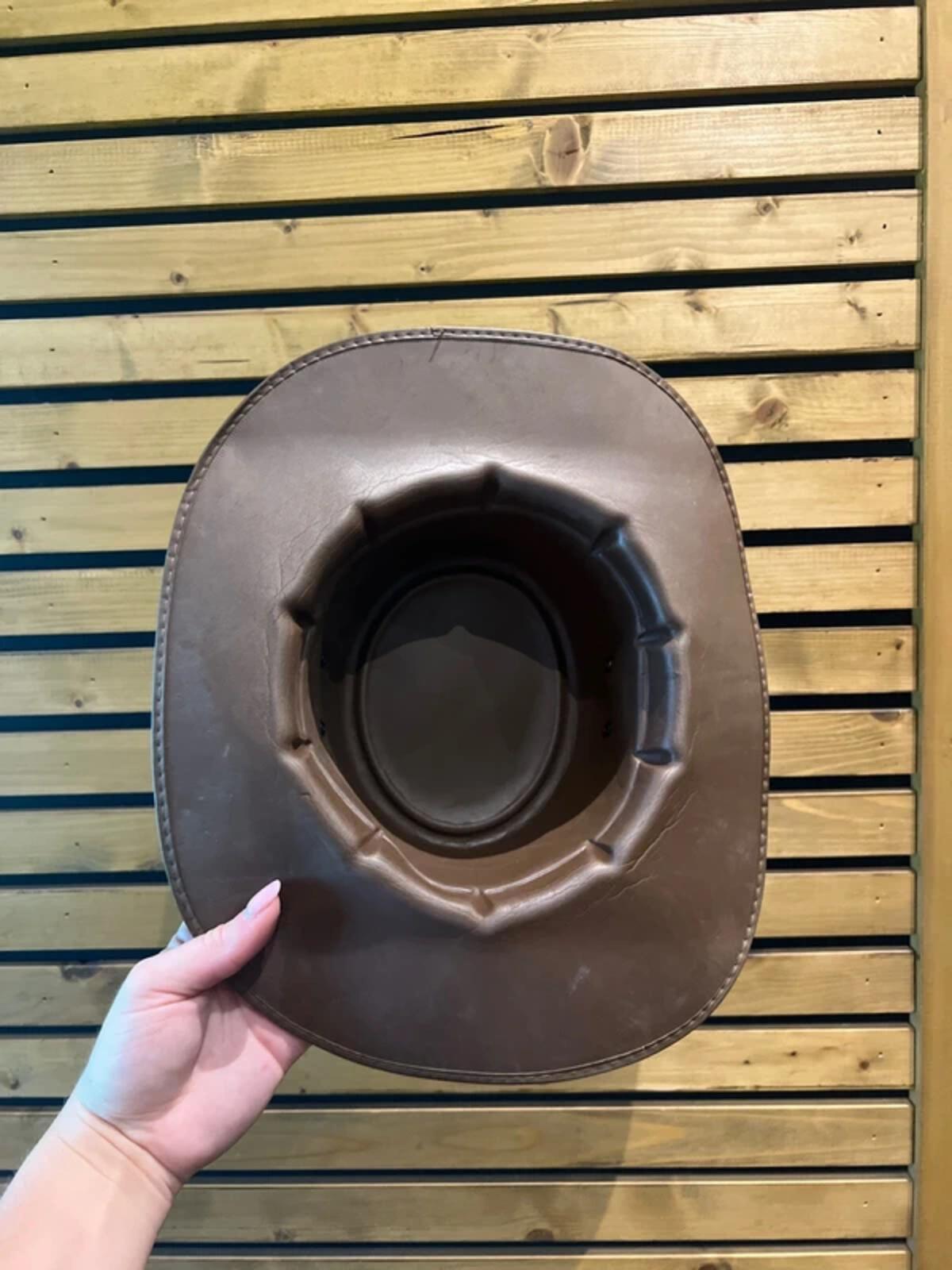 Fosters Branded Brown Foam Cowboy Hat Fancy Dress