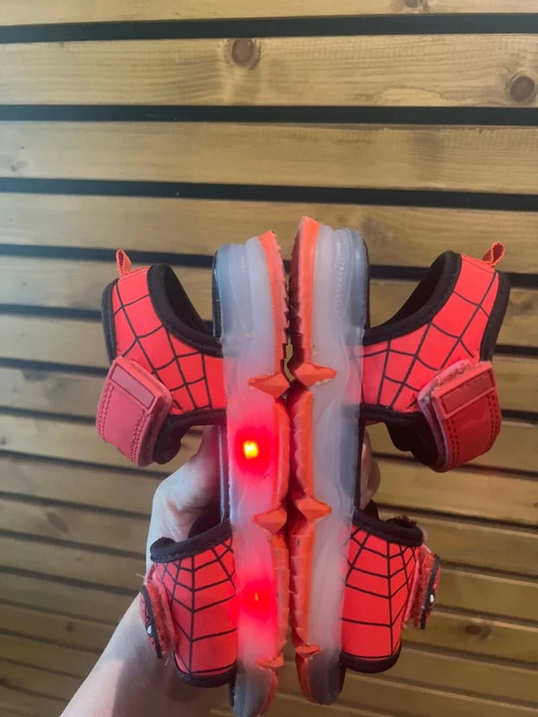 Spiderman Marvel Red Light Up Sandals UK11
