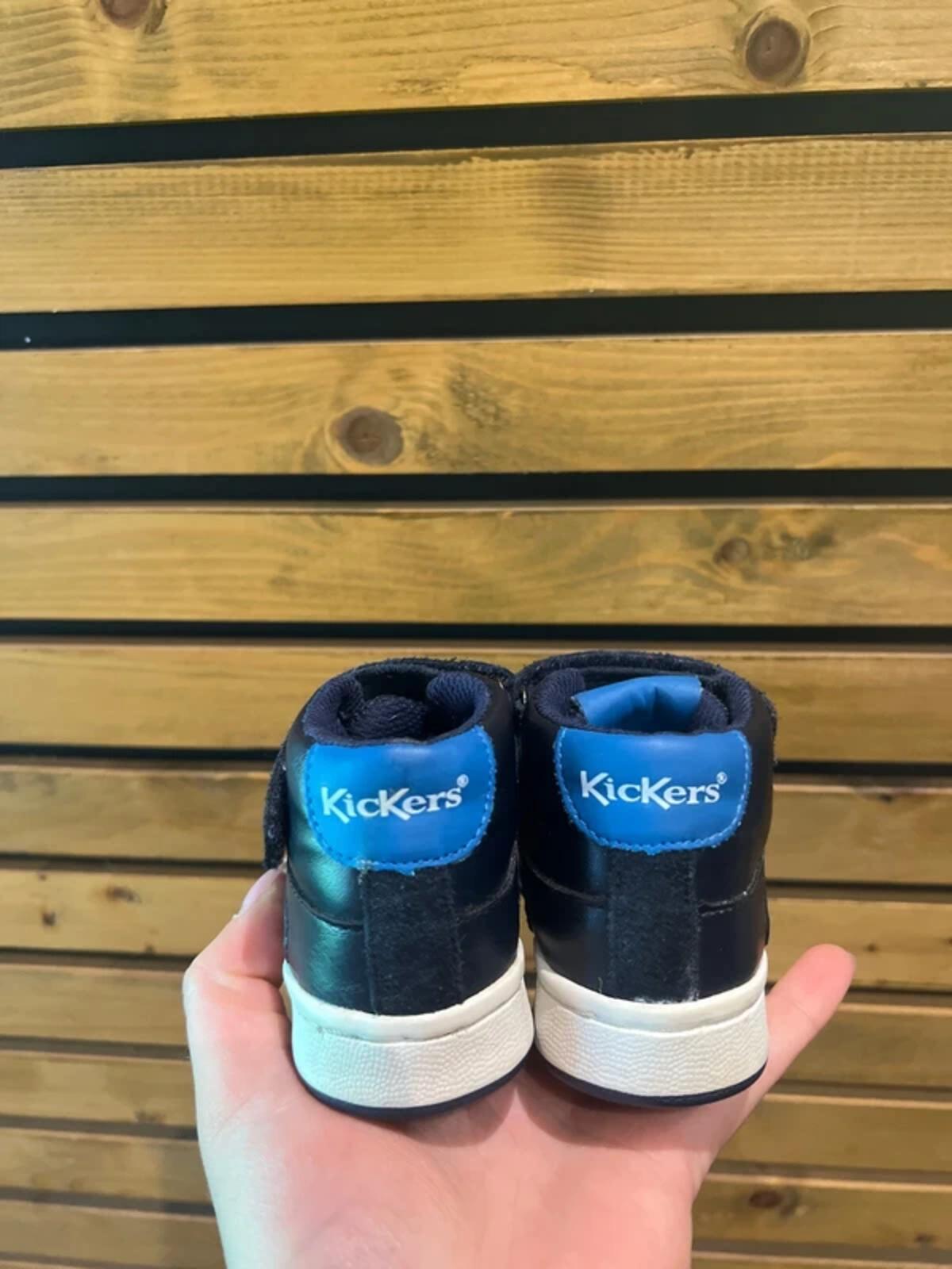 Kickers Navy Blue Mid Trainers UK4