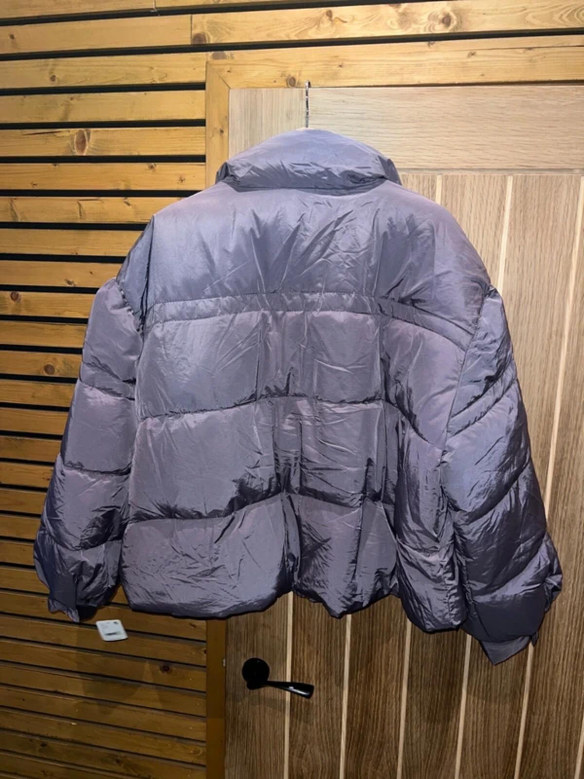 Free People Olivia Purple Puffer Jacket L NEW