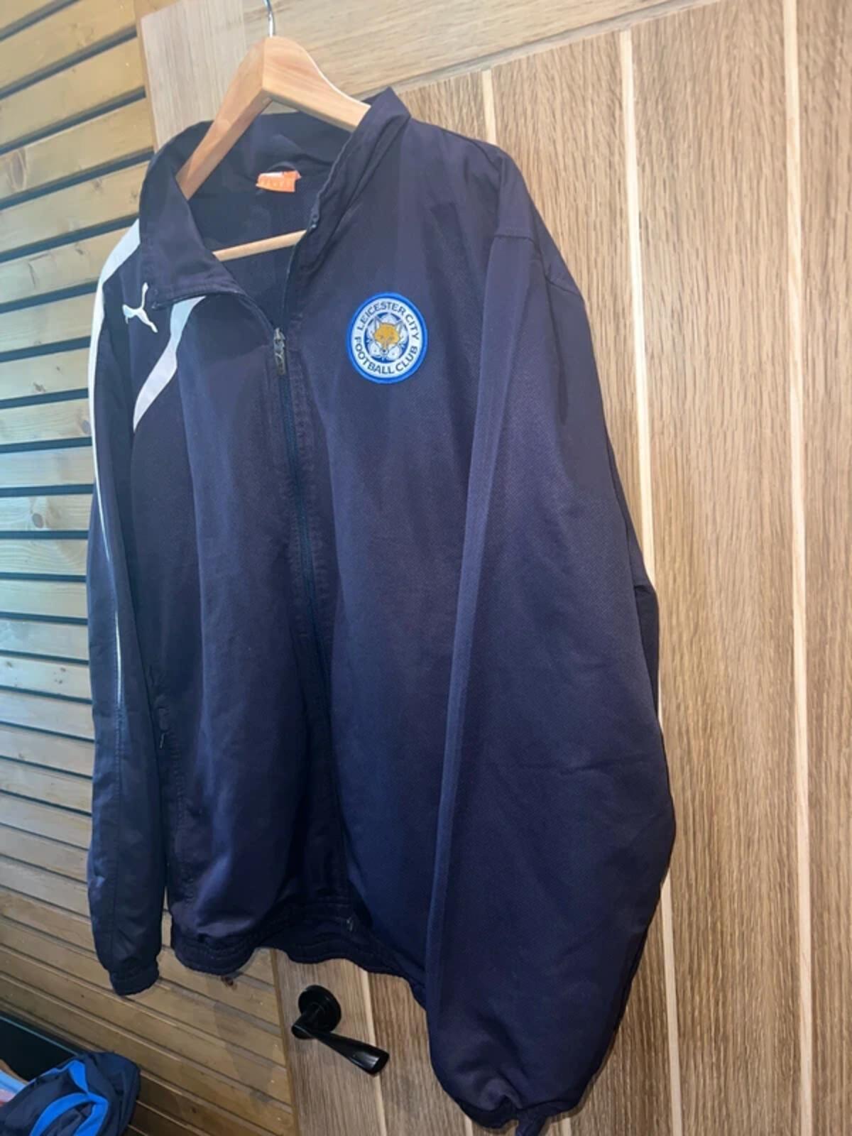 Vintage Leicester City FC Puma Navy Windbreaker XL