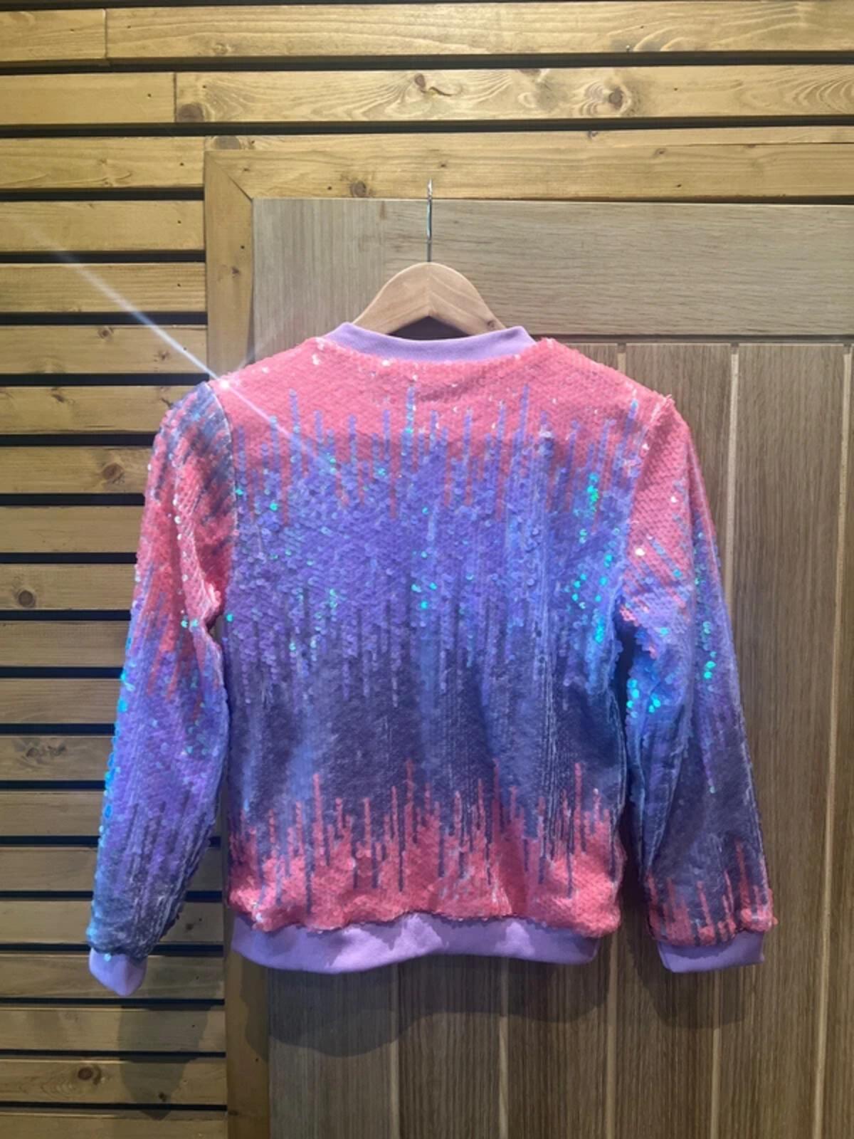 Sequin Lilac Disco Zip Jacket 11Y