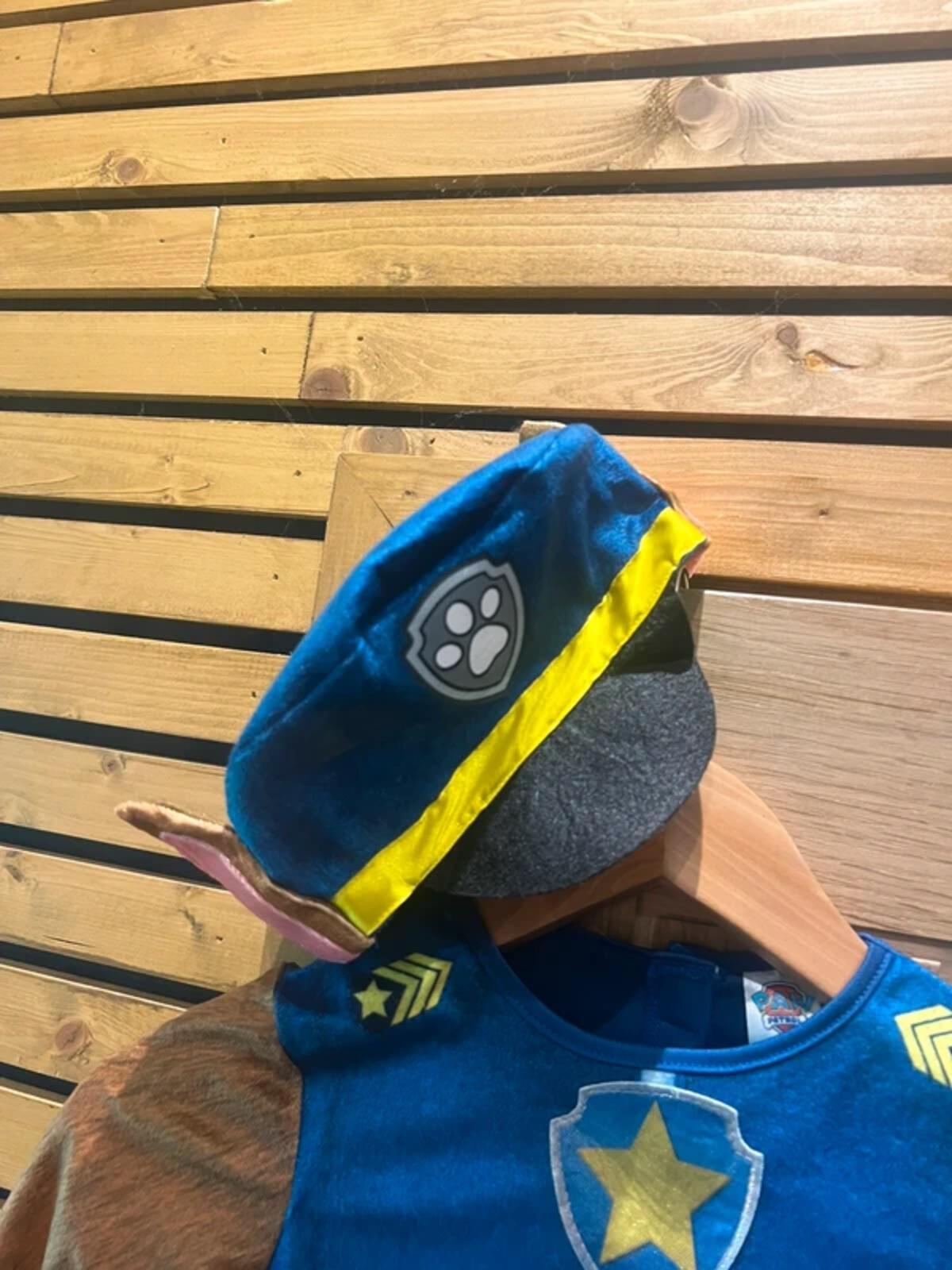 Paw Patrol Chase Police Fancy Dress Costume & Hat 3-4Y