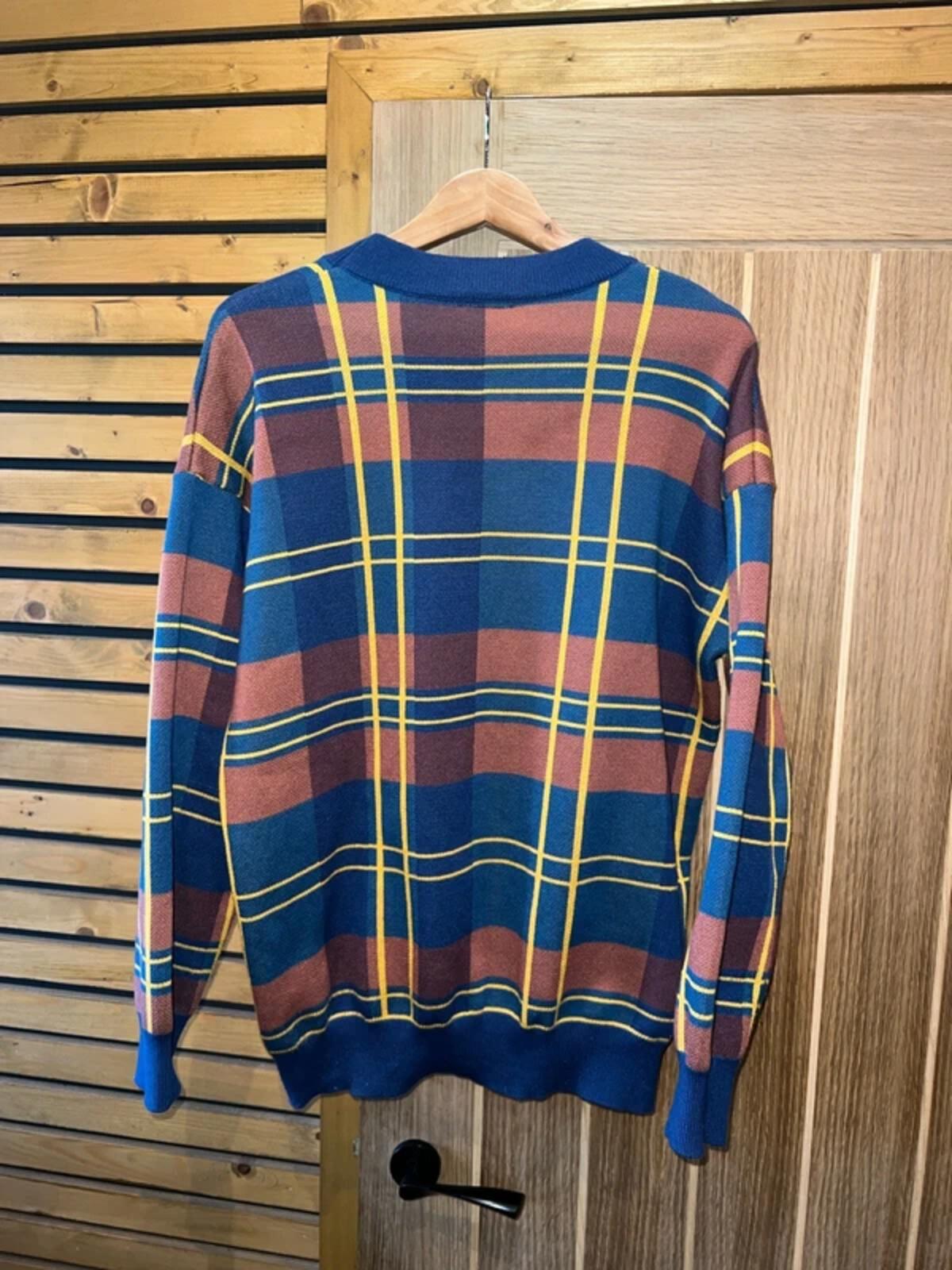 Sapenzyo Plaid Knit Crew Neck Jumper M-L