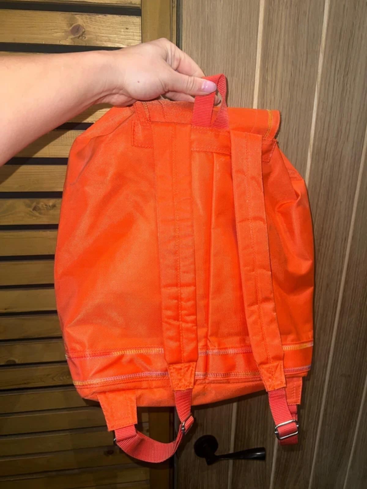 Vintage 1990s Naf Naf Orange Rucksack