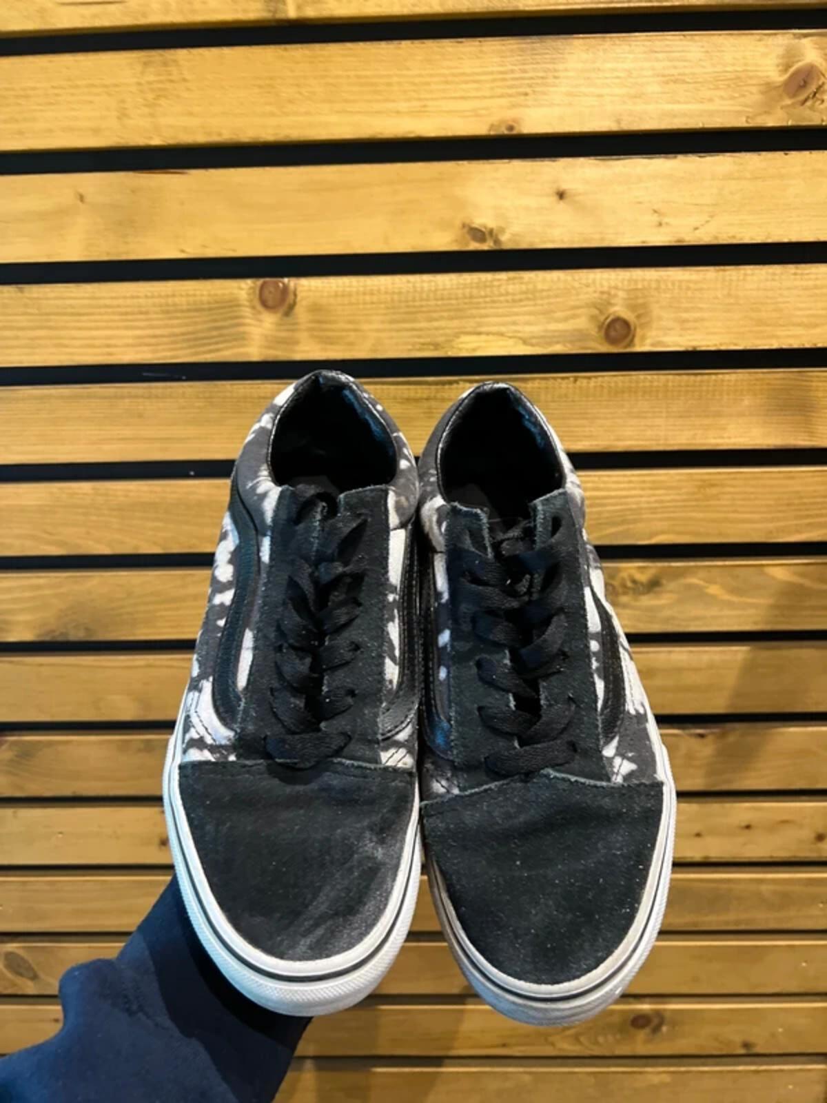 Vans Black Marble Print Trainers UK4
