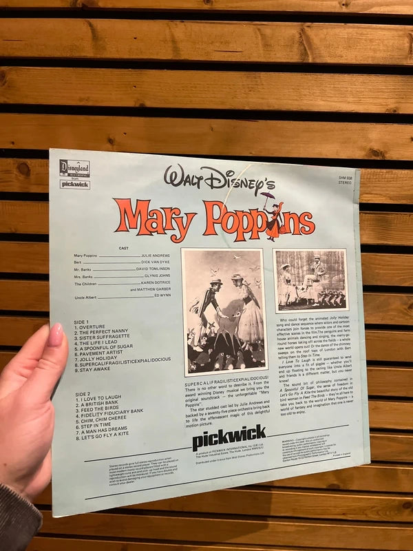 Walt Disney Mary Poppins Vintage 1960's Vinyl LP