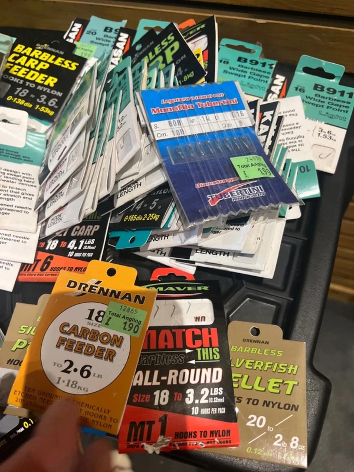 Job Lot 73 Fishing Hooks Pre Tied Bundle