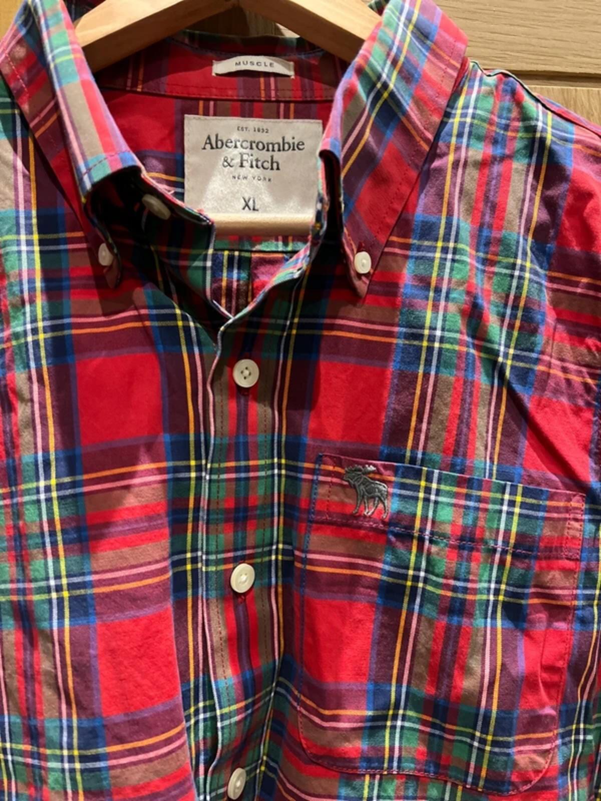 Abercrombie & Fitch Red Tartan Shirt XL