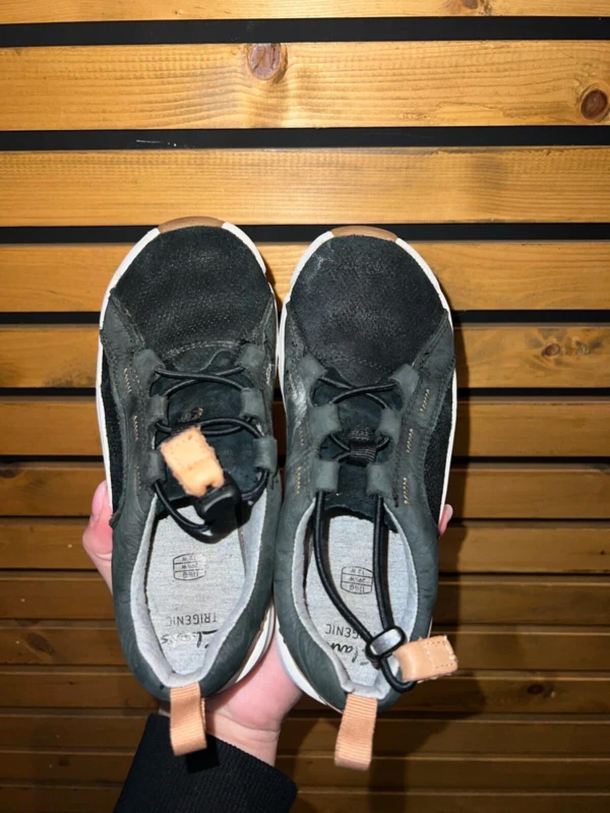 Clarks Trigenic Black Slip On Trainers UK11.5G