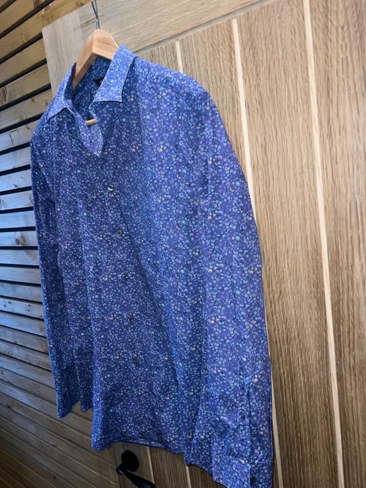 Paul Smith Indigo Byard Ditsy Print Shirt M