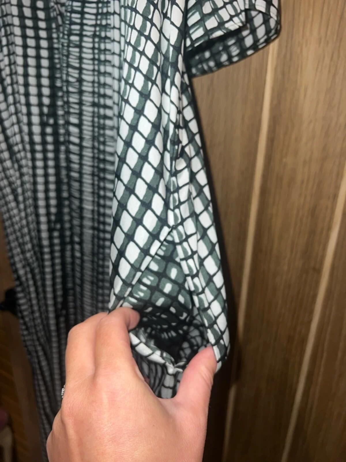 Topshop Boutique Green Print Maxi Dress 14 NEW