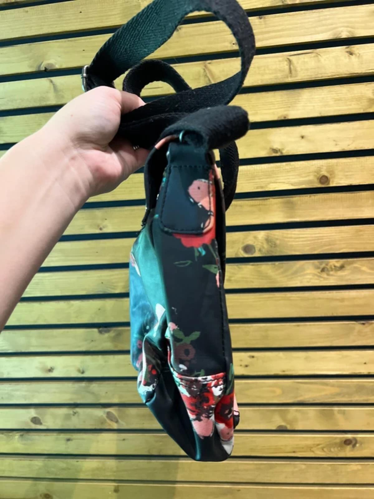 Animal Black Floral Satchel Messenger Bag