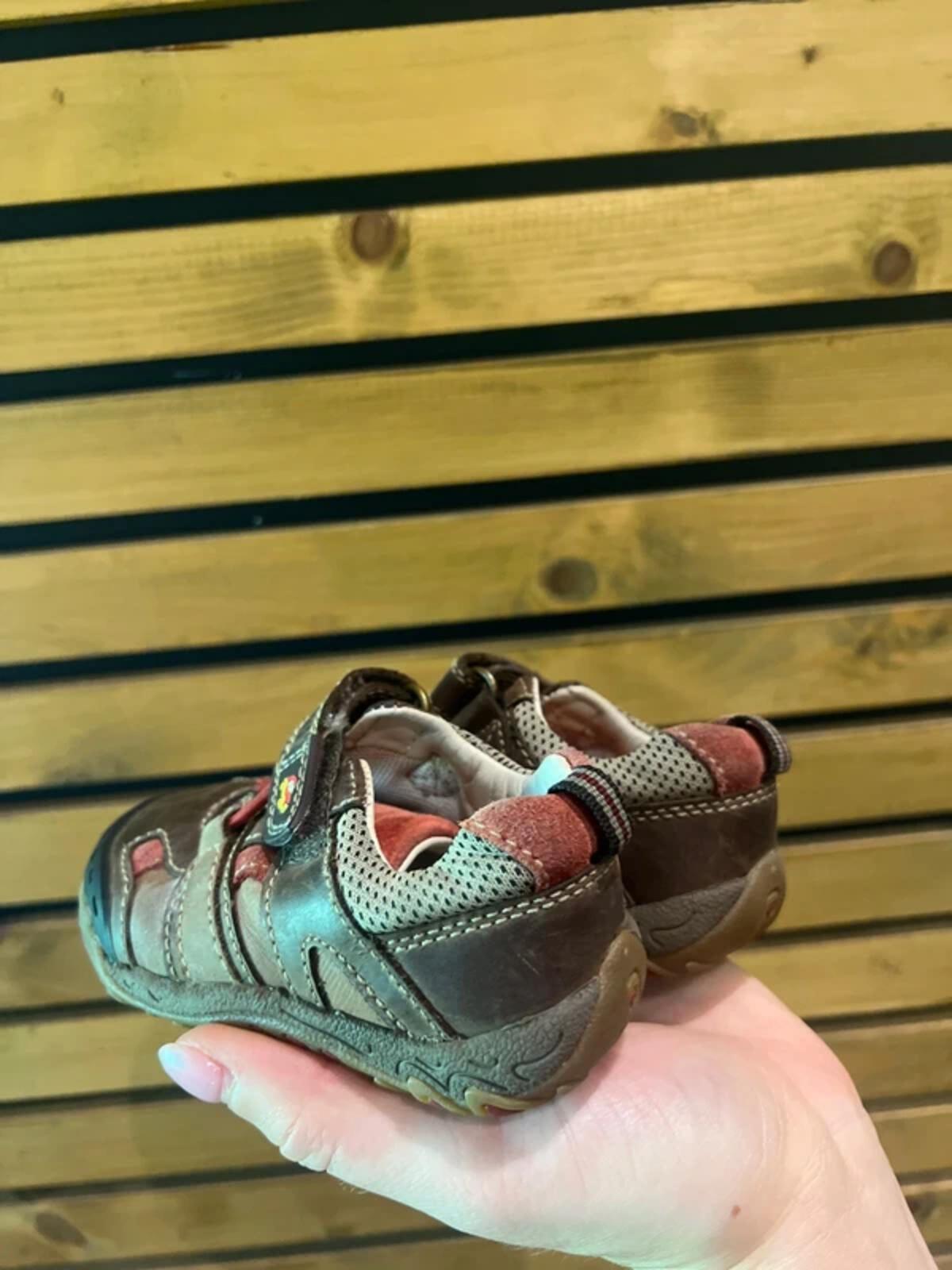 Clarks Brown Leather Trainers UK5F