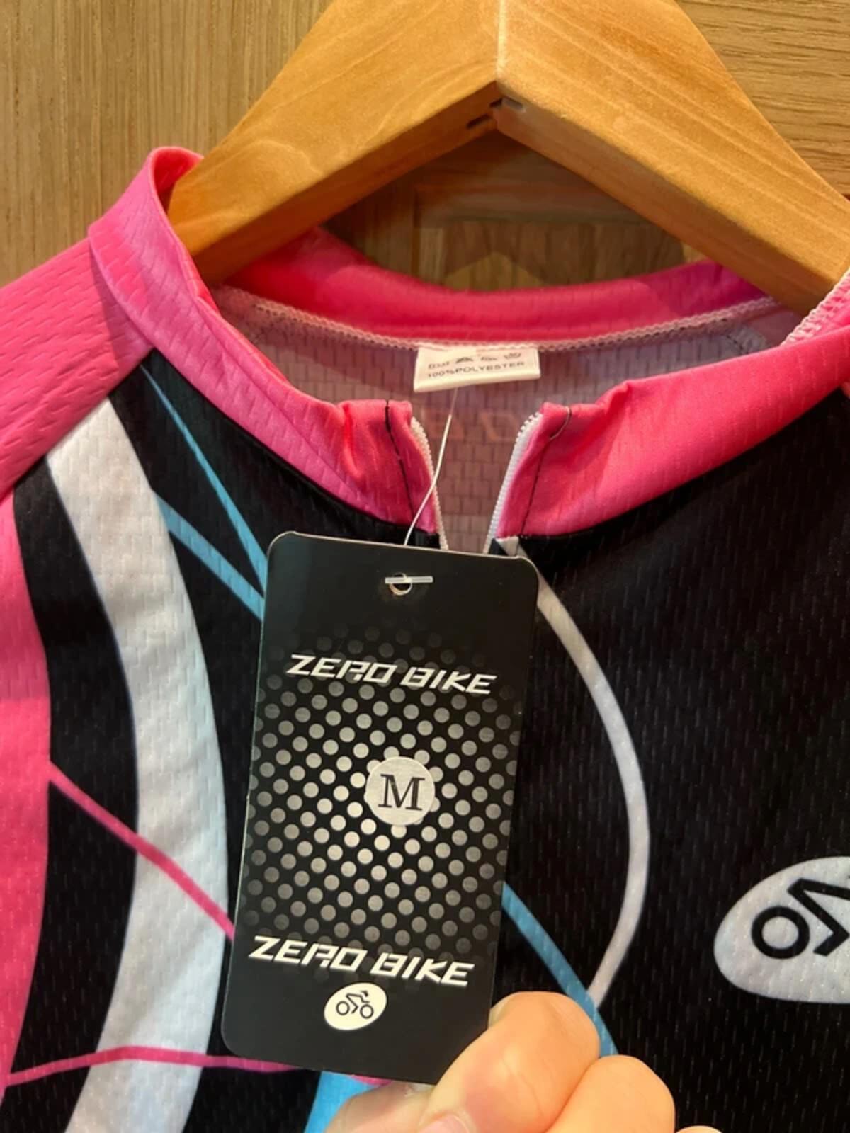 Zero Bike Graphic Full Zip Cycling T-Shirt M NEW