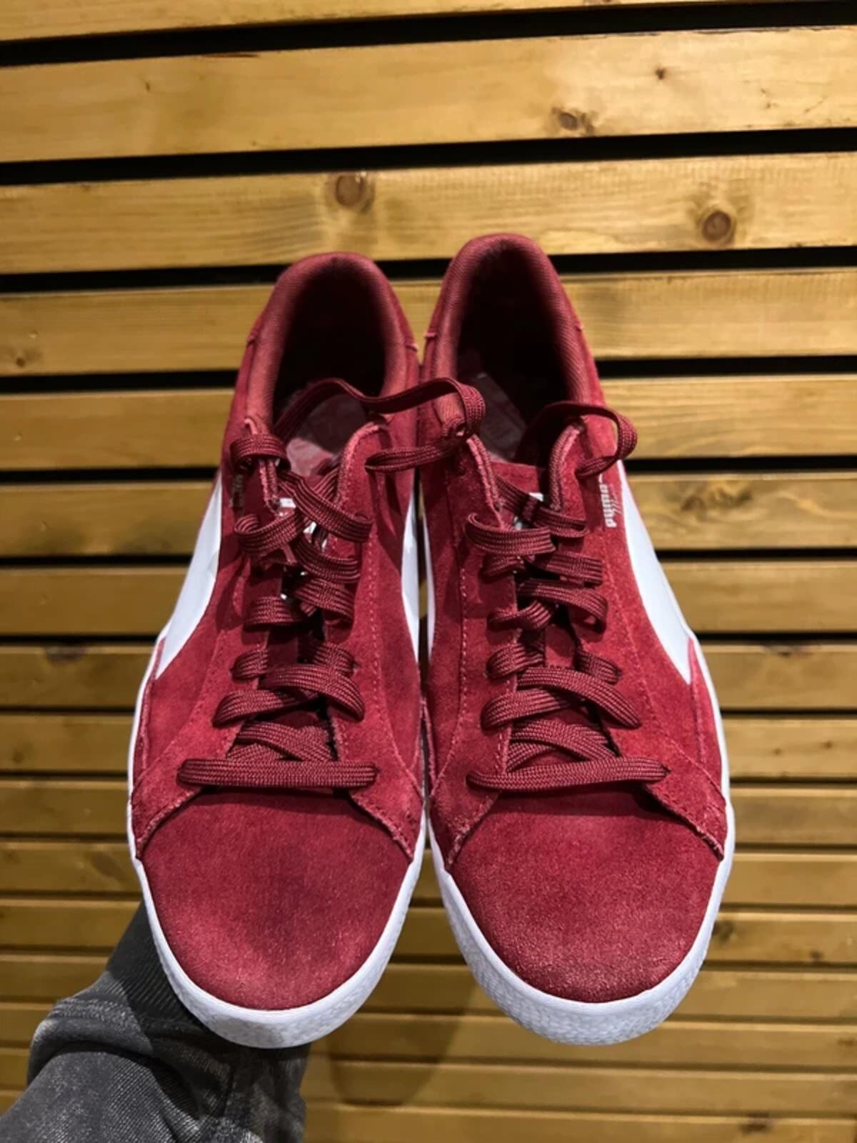 Puma Match Suede Burgundy Trainers UK7