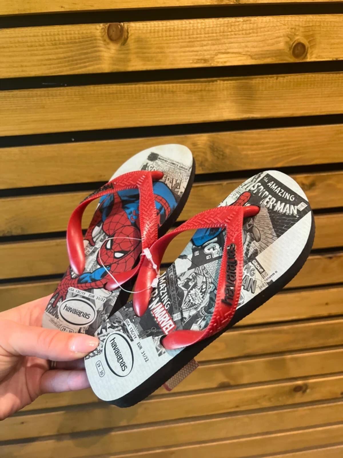 Havaianas Marvel Spiderman Flip Flops UK12/13 NEW