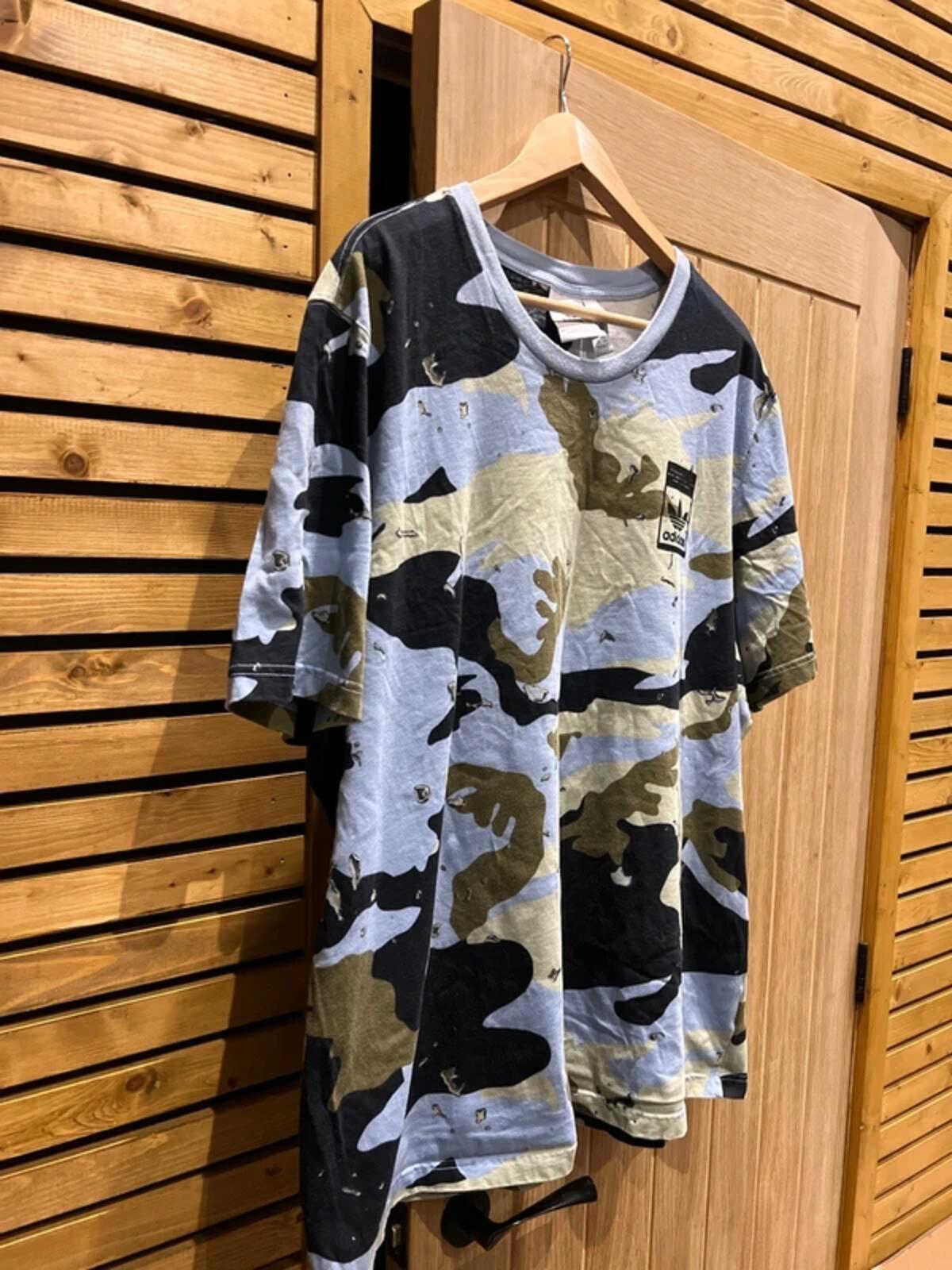 Adidas Originals Camo Allover Blue T-Shirt XXL